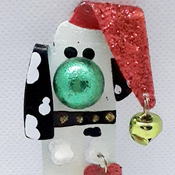 Fun Whimsical Dalmation Christmas Pin in the Flat & Happy Series - Picture 3 of 9